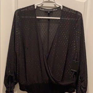 ELOQUII sheer body suit multi dots